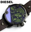 New Diesel DZ7257 Black Chronograph Blue Glass Men's Wrist Watch + Original Box