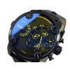 New Diesel DZ7257 Black Chronograph Blue Glass Men's Wrist Watch + Original Box