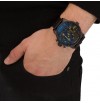 New Diesel DZ7257 Black Chronograph Blue Glass Men's Wrist Watch + Original Box