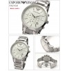 Emporio Armani AR2458  Steel White Chronograph Men's Wrist Watch + Box