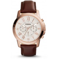 Fossil FS4991 Mens Analog Quartz Watch with Leather Strap