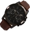 FOSSIL Grant Chronograph Black Dial Brown Leather Men's Watch - FS4885
