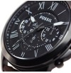 FOSSIL Grant Chronograph Black Dial Brown Leather Men's Watch - FS4885