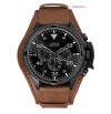 GUESS W0480G2 Rover Chronograph Cuff Watch for Men with Brown Leather Strap