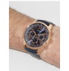 Imported GUESS mens dress W0380G5 chronograph watch BLUE colour.leather strap